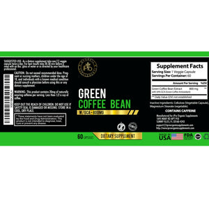 Green Coffee Bean With 50% GCA (Green Coffee Antioxidant) 800 mg
