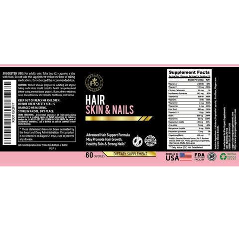 Image of Hair Skin and Nails Supplements for Women,Hair complex vitamins it works, Hair Growth Quick, Healthy Nails,Healthy Skin Enhancer